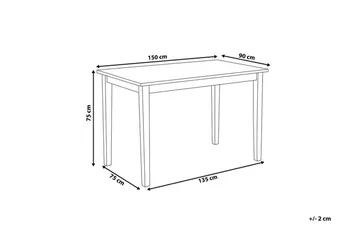 Georgia Spisebord 150 cm - Sort - Møbler - Borde - Spisebord og køkkenbord
