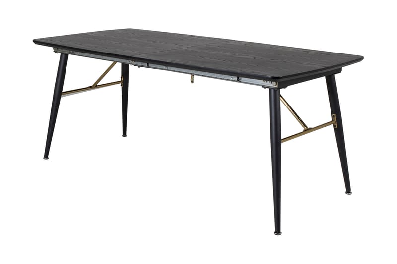 Gold Spisebord 180 cm Udvidelig - Sort - Møbler - Borde - Spisebord og køkkenbord