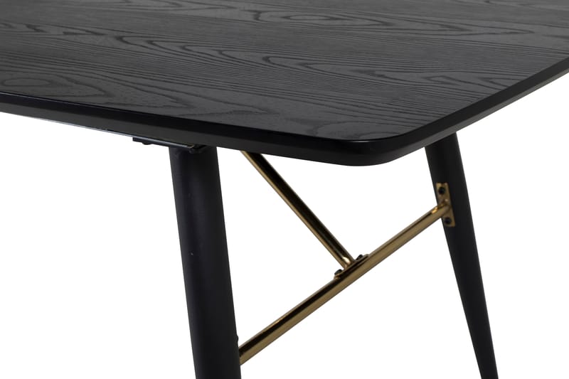 Gold Spisebord 180 cm Udvidelig - Sort - Møbler - Borde - Spisebord og køkkenbord