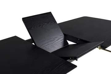 Gold Spisebord 180 cm Udvidelig - Sort - Møbler - Borde - Spisebord og køkkenbord