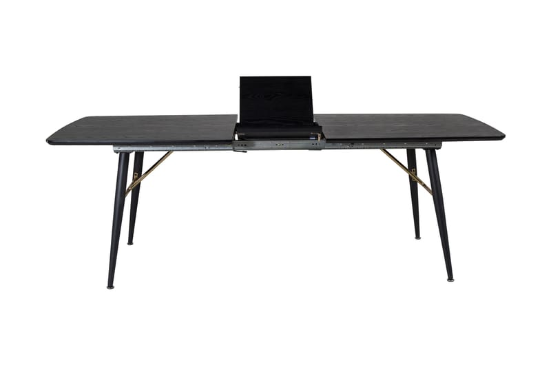 Gold Spisebord 180 cm Udvidelig - Sort - Møbler - Borde - Spisebord og køkkenbord