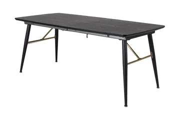 Gold Spisebord 180 cm Udvidelig - Sort - Møbler - Borde - Spisebord og køkkenbord