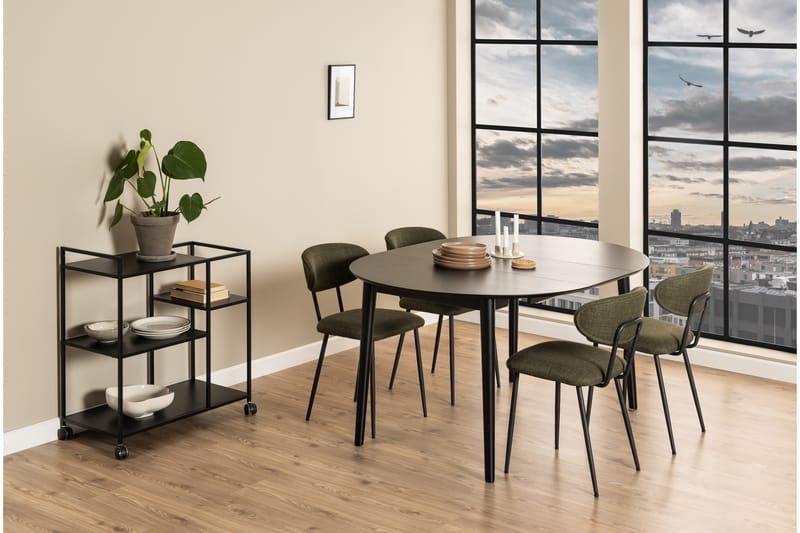 Grasonville Spisebord 115 cm Rund - Sort - Møbler - Borde - Spisebord og køkkenbord