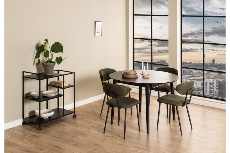 Grasonville Spisebord 115 cm Rund - Sort - Møbler - Borde - Spisebord og køkkenbord