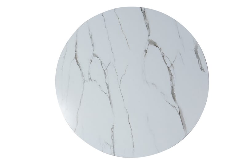 Guarani Spisebord 100 cm Rundt - Glas/Hvid/Sort - Møbler - Borde - Spisebord og køkkenbord