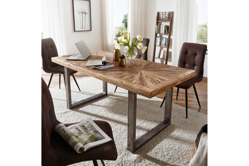 Gulshan Spisebord 180 cm - Brun/Sølv - Møbler - Borde - Spisebord og køkkenbord
