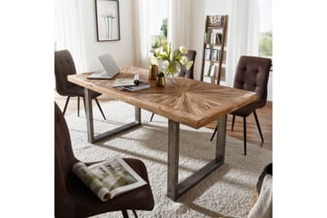 Gulshan Spisebord 200 cm - Brun / sølv - Møbler - Borde - Spisebord og køkkenbord