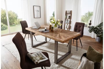 Gulshan Spisebord 200 cm - Brun / sølv - Møbler - Borde - Spisebord og køkkenbord