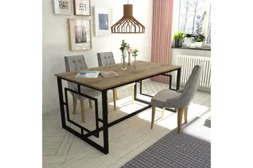 Højde Spisebord 160 cm - Brun / sort - Møbler - Borde - Spisebord og køkkenbord