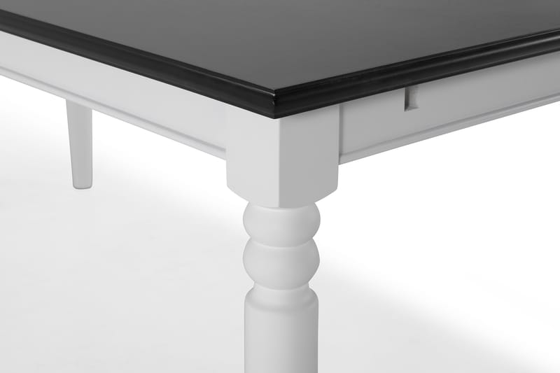 Hampton Spisebord 190cm Mahognifinér - Hvid/Sort - Spisebord og køkkenbord