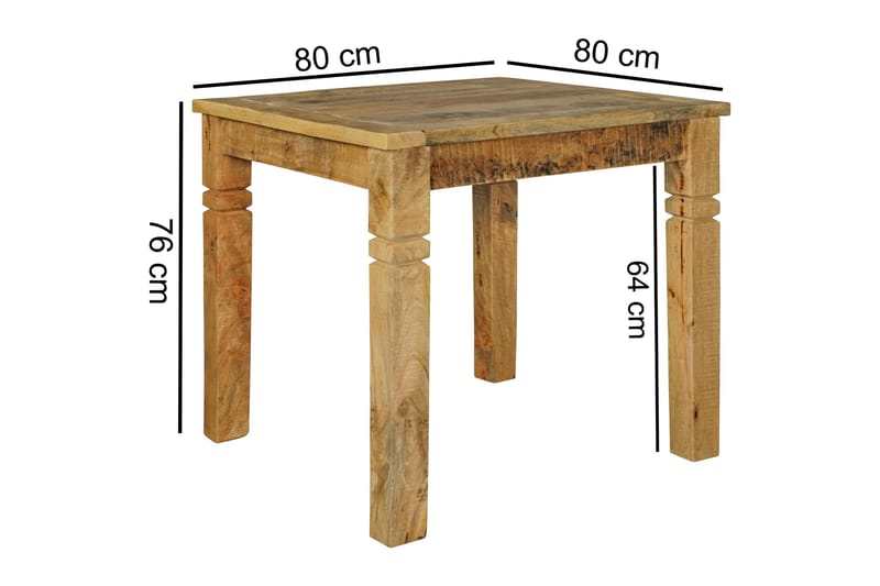 Hanck Spisebord 80 cm - Natur - Møbler - Borde - Spisebord og køkkenbord