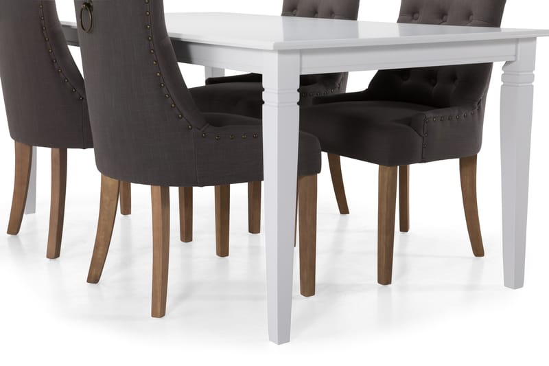 Hartford Spisebord 180 cm - Hvid/Beige/Sort/Grå - Spisebord og køkkenbord