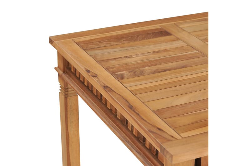 Havebord 80x80x80 cm Massivt Teaktræ - Brun - Spisebord og køkkenbord