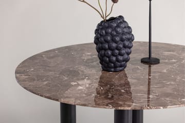 Havsten Rundt Spisebord 106 cm i Glas med Marmorudseende - Sort - Møbler - Borde - Spisebord og køkkenbord