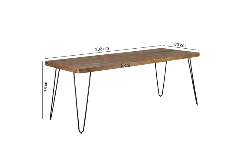 Hookway Spisebord 200 cm - Træ / natur - Møbler - Borde - Spisebord og køkkenbord