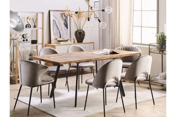 Housham Spisebord 180 cm Sammenfoldeligt - Lysebrun/Sort - Møbler - Borde - Spisebord og køkkenbord
