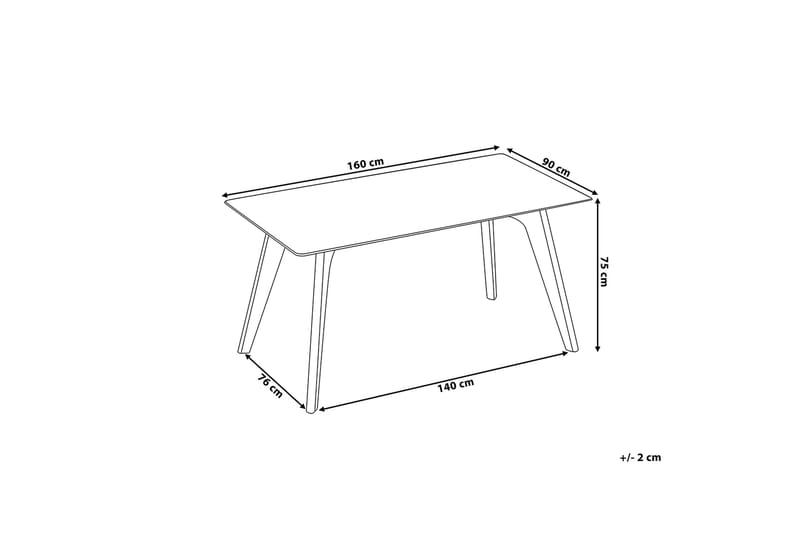 Hudson Spisebord 160 cm - Gennemsigtig - Møbler - Borde - Spisebord og køkkenbord