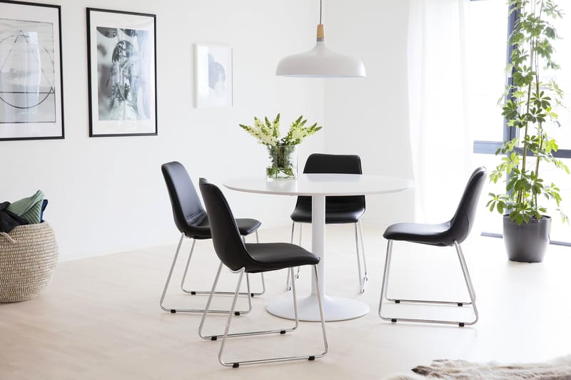 Ibiza Spisebord 110 cm Rund - Hvid - Møbler - Borde - Spisebord og køkkenbord