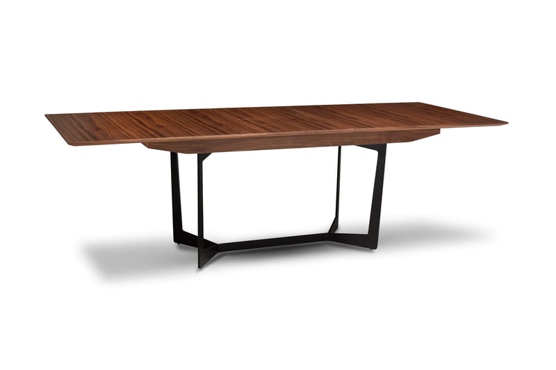 Idir Spisebord 200 cm Valnøddefiner - Brun/Sort - Spisebord og køkkenbord
