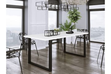 Imper spisebord 185 cm - Hvid / Sort - Møbler - Borde - Spisebord og køkkenbord