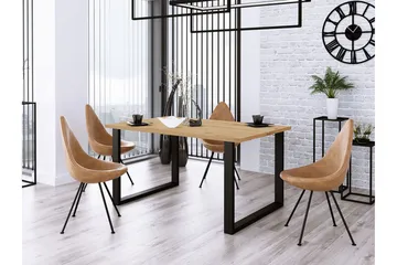 Imper spisebord 185 cm - Natur / sort - Møbler - Borde - Spisebord og køkkenbord