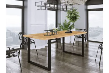 Imper spisebord 185 cm - Natur / sort - Møbler - Borde - Spisebord og køkkenbord