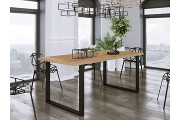 Imper spisebord 185 cm - Natur / sort - Møbler - Borde - Spisebord og køkkenbord