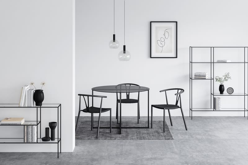 Indy Spisebord 110 cm - Glas/Metal - Møbler - Borde - Spisebord og køkkenbord