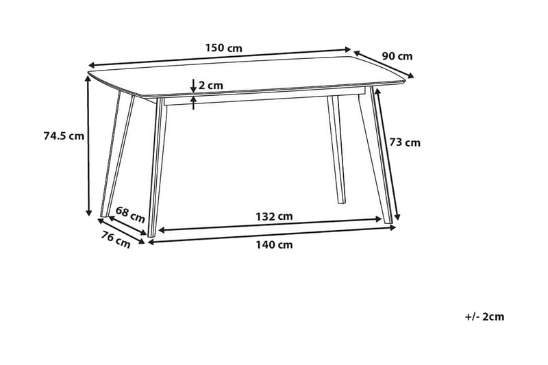 Iris Spisebord 150 cm - Træ / natur - Spisebord og køkkenbord