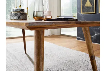 Iviana Rektangulært Spisebord 160 cm i Massivt Træ med Valnøddeudseende - Brun - Møbler - Borde - Spisebord og køkkenbord