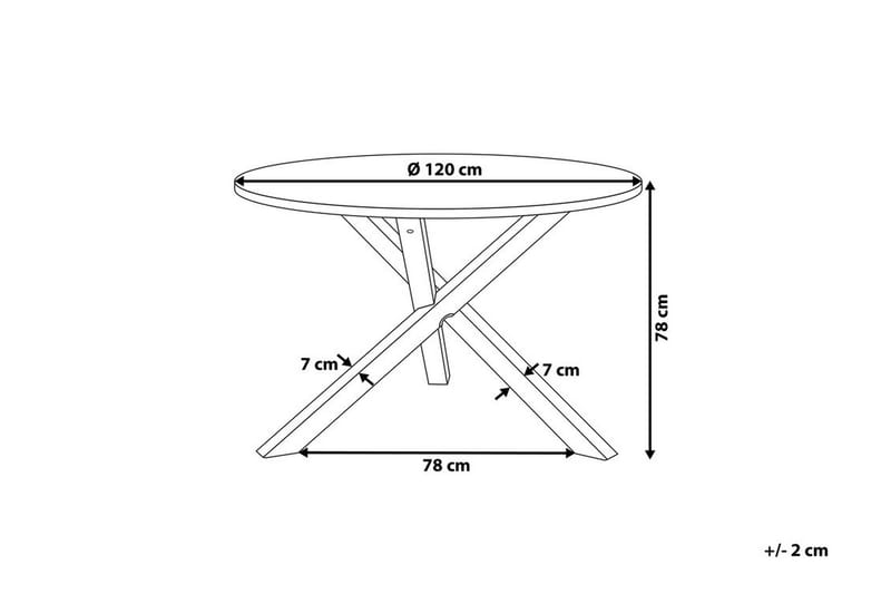 Jacksonville Spisebord 120 cm - Træ / natur - Møbler - Borde - Spisebord og køkkenbord
