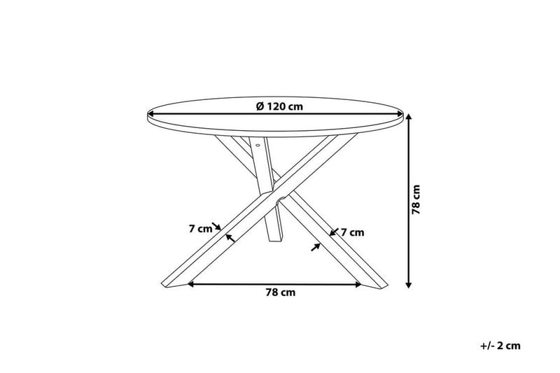 Jacksonville Spisebord 120 cm - Træ / natur - Spisebord og køkkenbord