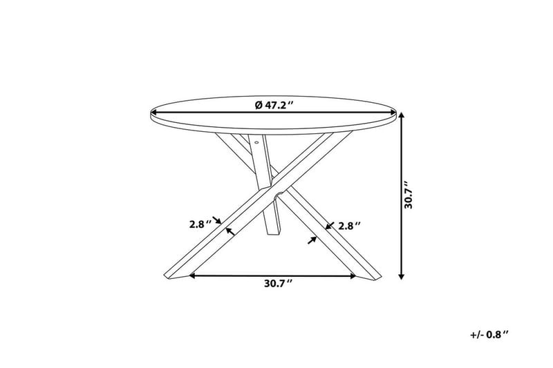 Jacksonville Spisebord 120 cm - Træ / natur - Spisebord og køkkenbord