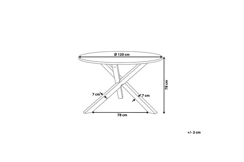 Jacksonville Spisebord 120 cm - Træ / natur - Spisebord og køkkenbord