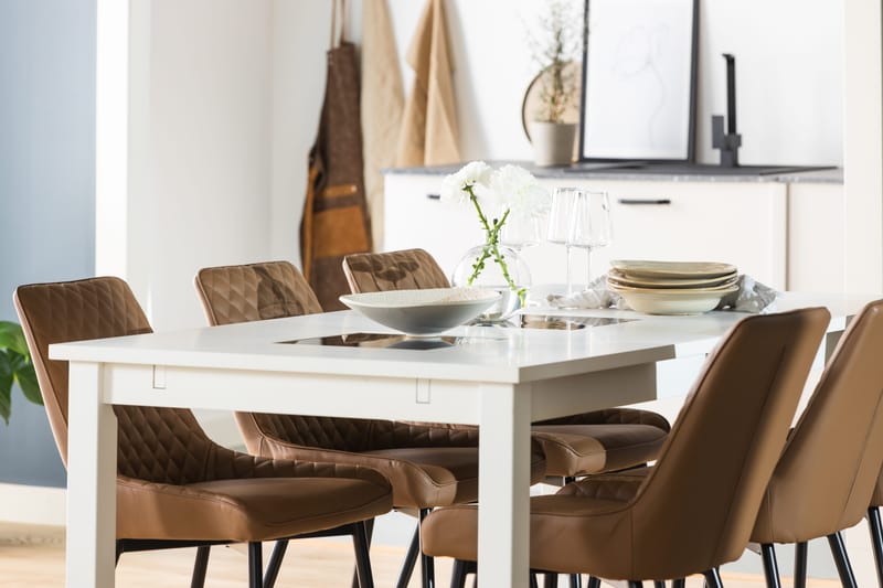 Jasmin Udvideligt Spisebord 180 cm - Hvid - Møbler - Borde - Spisebord og køkkenbord