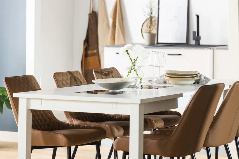 Jasmin Udvideligt Spisebord 180 cm - Hvid - Møbler - Borde - Spisebord og køkkenbord