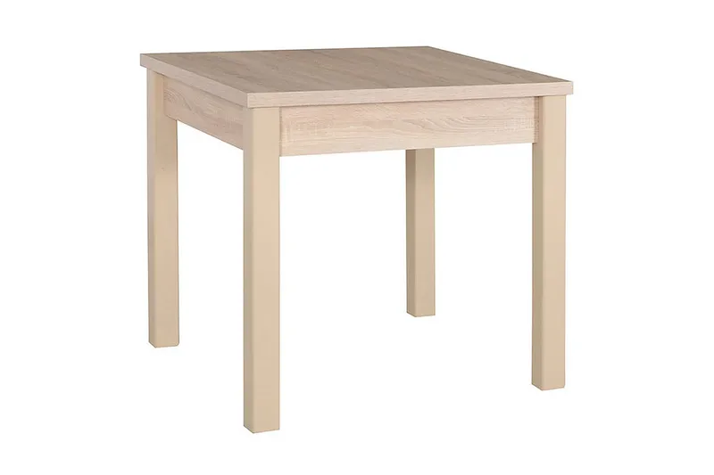 Jeni Lille Kvadratisk Spisebord 80 cm i Træ med Egetræsudseende, Beige