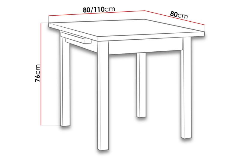 Jeni Spisebord 120 cm - Mørk træ - Spisebord og køkkenbord