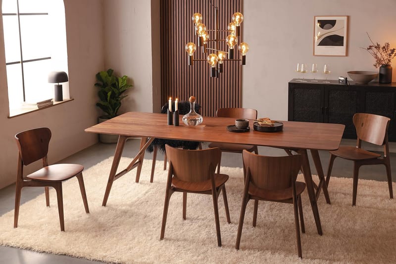 Jerup Spisebord 220 cm - Brun - Spisebord og køkkenbord