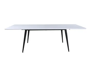 Jimmy Udvideligtt Spisebord 150 cm - Hvit/Svart - Møbler - Borde - Spisebord og køkkenbord