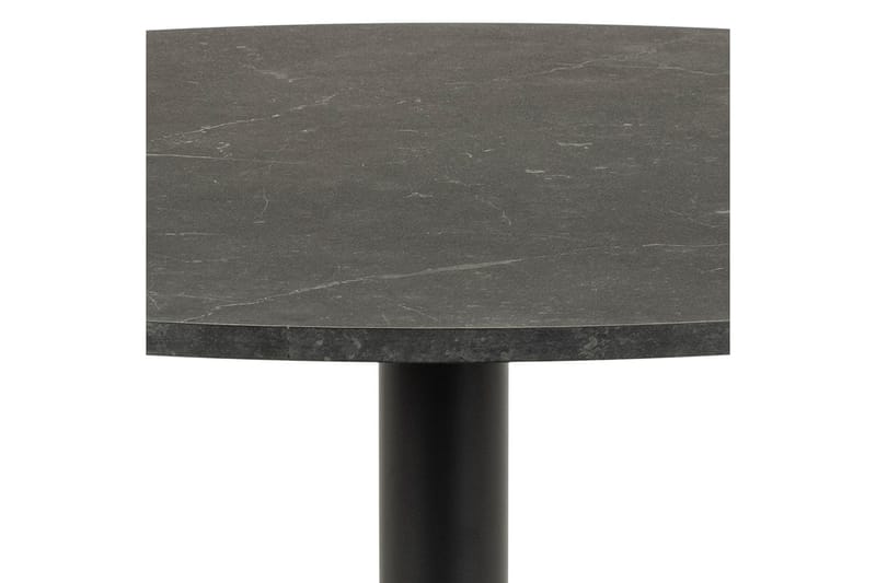Jora Rundt Spisebord 110 cm med Marmorudseende - Sort - Møbler - Borde - Spisebord og køkkenbord