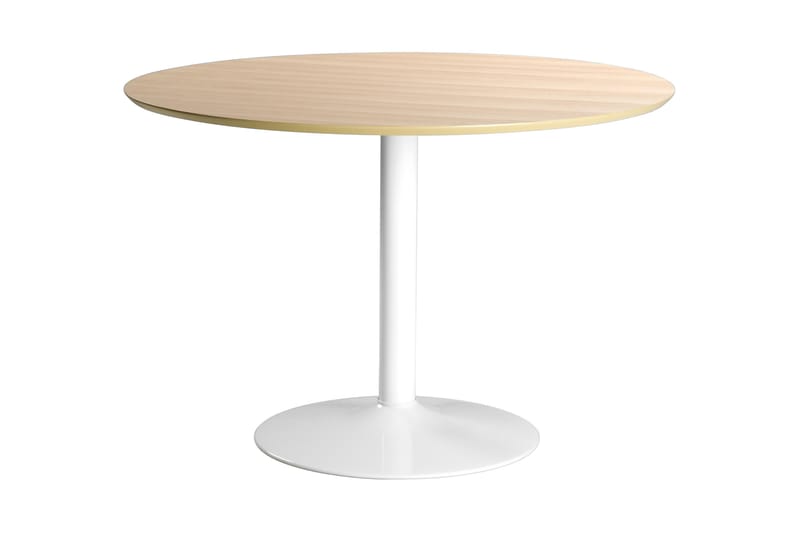Jora Spisebord 110 cm Rund - Hvid/Beige - Spisebord og køkkenbord