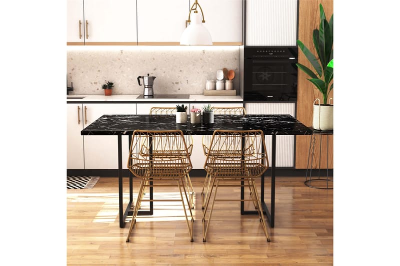 Kaiti Spisebord Marmor - Sort - Spisebord og køkkenbord