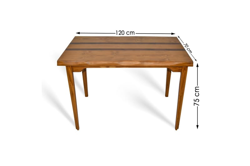 Kaitum spisebord 120 cm - Mørkebrun - Spisebord og køkkenbord