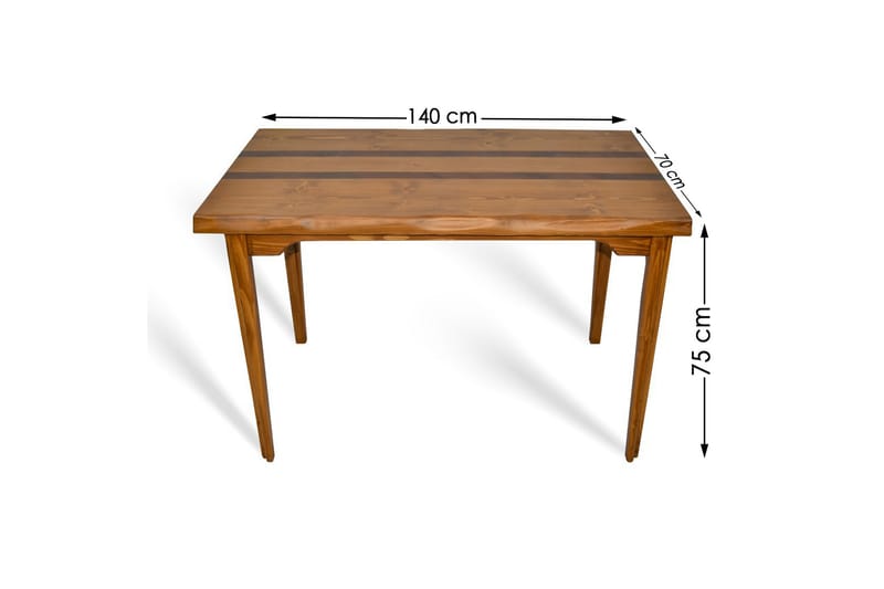 Kaitum Spisebord 140 cm - Natur/Lysebrun - Spisebord og køkkenbord
