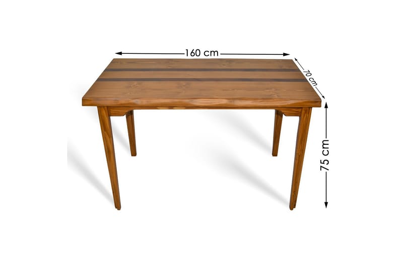 Kaitum Spisebord 160 cm - Natur/Lysebrun - Spisebord og køkkenbord