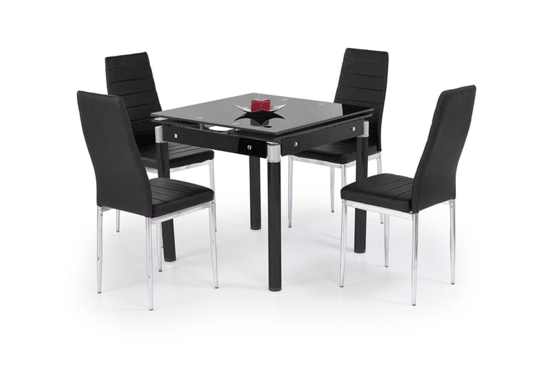 Kenora Udvideligt Spisebord 80 cm - Sort - Spisebord og køkkenbord