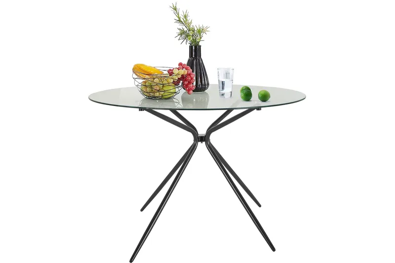 Kingsnorth Spisebord Rundt 110 cm - Sort - Møbler - Borde - Spisebord og køkkenbord