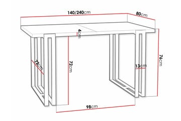 Kintore SpiseBord 80 cm - Sort - Møbler - Borde - Spisebord og køkkenbord