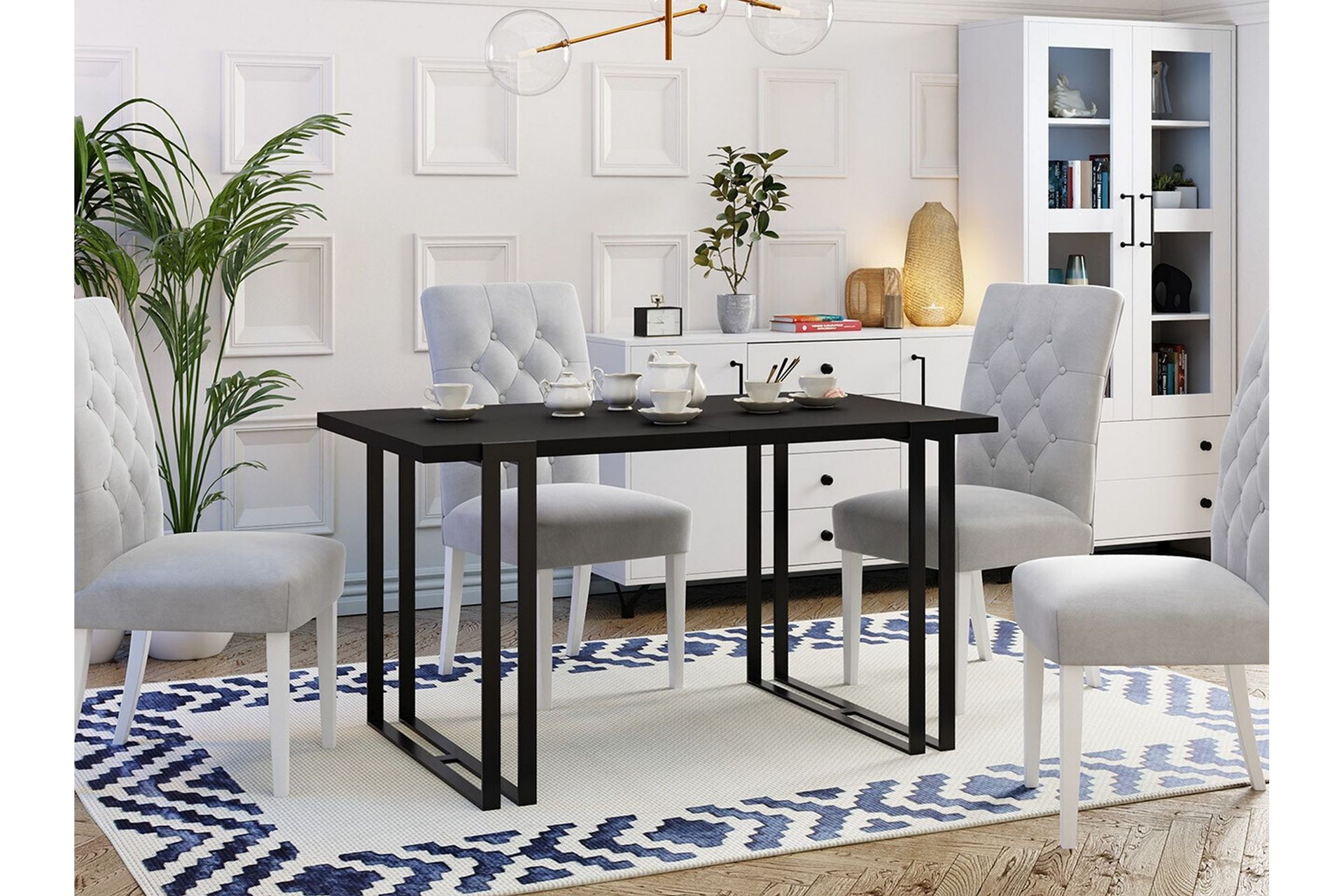 Kintore SpiseBord 80 cm - Sort - Møbler - Borde - Spisebord og køkkenbord